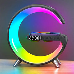 LED Atmosphere LAMP RGB Light Wireless Charger Alarm Clock Desk Lamp